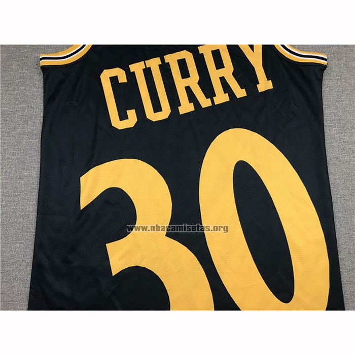 Camiseta Golden State Warriors Stephen Curry NO 30 Mitchell & Ness Big Face Azul